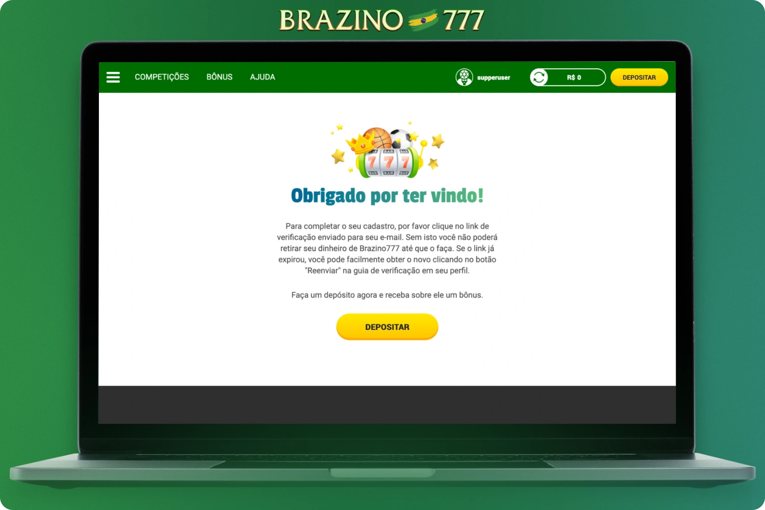 Depois de se registrar no Brazino777, você precisa confirmar seu e-mail